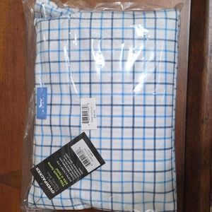 SCOUT Blue and White plaid Overpacker Tote Bag